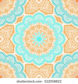 Ethnic floral seamless pattern