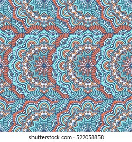 Ethnic floral seamless pattern