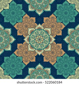 Ethnic floral seamless pattern