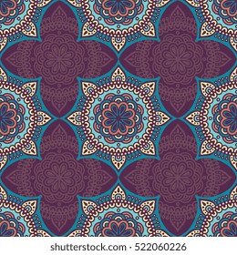Ethnic floral seamless pattern