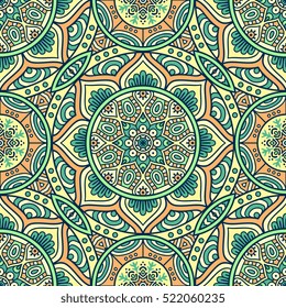 Ethnic floral seamless pattern