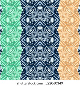 Ethnic floral seamless pattern