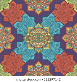 Ethnic floral seamless pattern