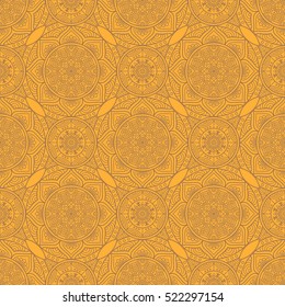 Ethnic floral seamless pattern