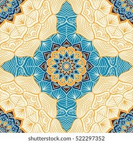 Ethnic floral seamless pattern