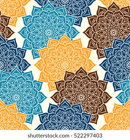 Ethnic floral seamless pattern