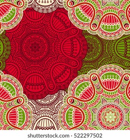 Ethnic floral seamless pattern