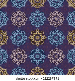 Ethnic floral seamless pattern
