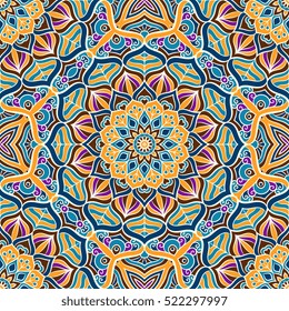 Ethnic floral seamless pattern