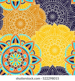 Ethnic floral seamless pattern