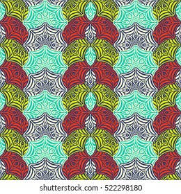 Ethnic floral seamless pattern