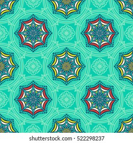 Ethnic floral seamless pattern