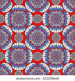 Ethnic floral seamless pattern