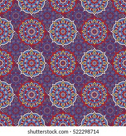 Ethnic floral seamless pattern