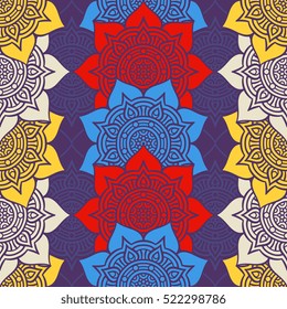Ethnic floral seamless pattern