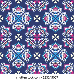 Ethnic floral seamless pattern
