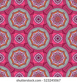 Ethnic floral seamless pattern