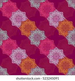 Ethnic floral seamless pattern