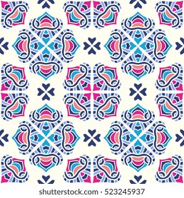 Ethnic floral seamless pattern