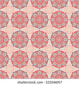 Ethnic floral seamless pattern