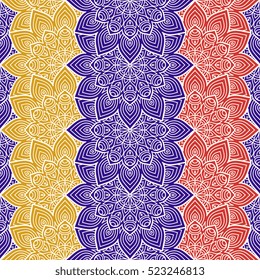 Ethnic floral seamless pattern