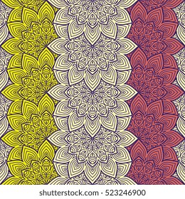 Ethnic floral seamless pattern