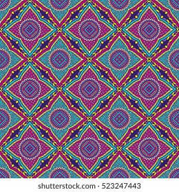 Ethnic floral seamless pattern