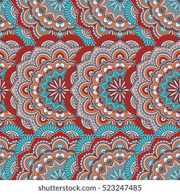 Ethnic floral seamless pattern