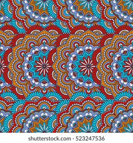 Ethnic floral seamless pattern