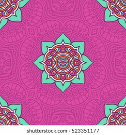Ethnic floral seamless pattern