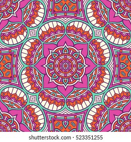 Ethnic floral seamless pattern