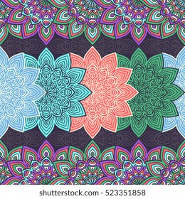 Ethnic floral seamless pattern