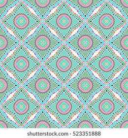 Ethnic floral seamless pattern