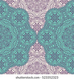 Ethnic floral seamless pattern