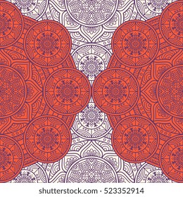 Ethnic floral seamless pattern