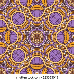 Ethnic floral seamless pattern