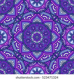 Ethnic floral seamless pattern