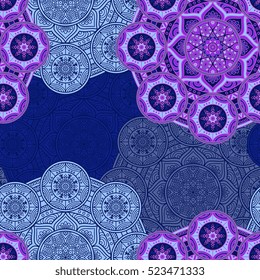 Ethnic floral seamless pattern