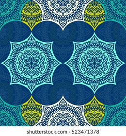 Ethnic floral seamless pattern
