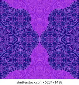 Ethnic floral seamless pattern