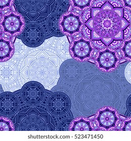 Ethnic floral seamless pattern