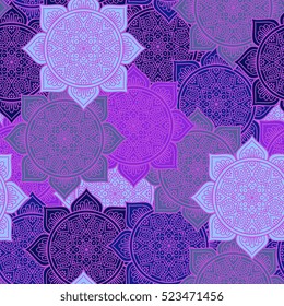 Ethnic floral seamless pattern