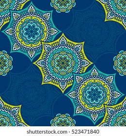Ethnic floral seamless pattern