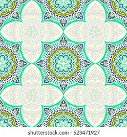 Ethnic floral seamless pattern