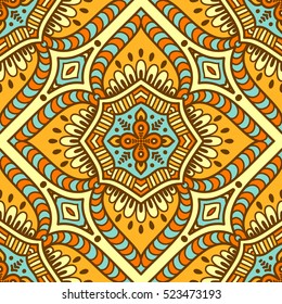Ethnic floral seamless pattern