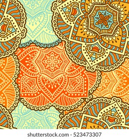 Ethnic floral seamless pattern