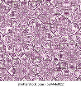 Ethnic floral seamless pattern