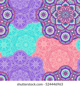 Ethnic floral seamless pattern