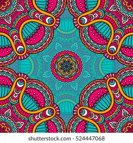 Ethnic floral seamless pattern