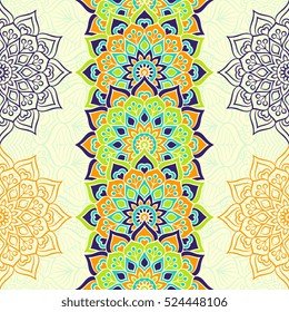 Ethnic floral seamless pattern